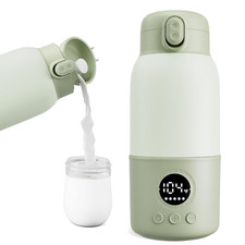 Portable Bottle Warmer for Travel, 2-Min Fast Heating Baby Bottle Warmer,12.8Oz