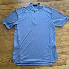 McDonalds Employee Shirt - Mens Medium Regular - 1/4 Zip - Short Sleeve - Blue