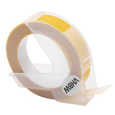 3D Schriftband für Dymo Office-Mate II 154000 Weiß/Gelb 9mm 3m