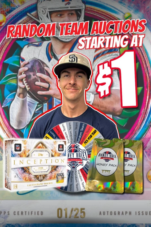 FOOTBALL Mixers, 2026 TOPPS INCEPTION FOOTBALL & Honey Packs Starting at $1