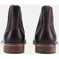 Image of Cotswold Corsham Chelsea Boot Dark Brown  Contrast piping neatly lining edges a