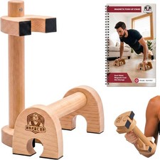 Magnetic Wooden Parallettes Portable Push Up Bars for Calisthenics