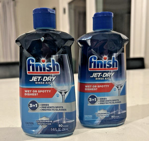 Finish Jet-Dry Ultra Rinse Aid TWO x 8.45 oz Dishwasher