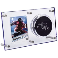 Ultra PRO Hockey Puck Flip Clear Acrylic Puck & 35PT Card Display Storage Case