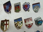 40+ VTG European Travel Shield Enamel Hat Pin Mixed Lot German Austrian Rare  — photo 3