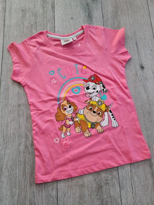 Kurzarmshirt mit Paw Patrol *° Nickelodeon rosa Gr. 122/128
