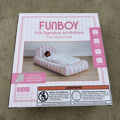 FUNBOY Pink Castle 15''H Kids' Sleepover Twin Air Mattress Bed with Electric