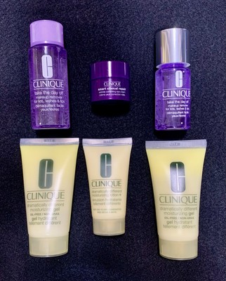 6 pc Lot New Clinique Skincare Take The Day Off Eye Cream DDML Lotion Gel Travel