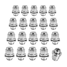 M12x1.5 Lug Nuts 20 Pcs Chrome Closed End Mag Style Lug Nuts 13/16" 21mm Hex
