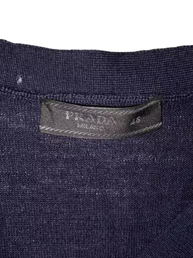 PRADA/Lightweight Cardigan/Size 46/Wool/Navy/DNA959 thumbnail 3