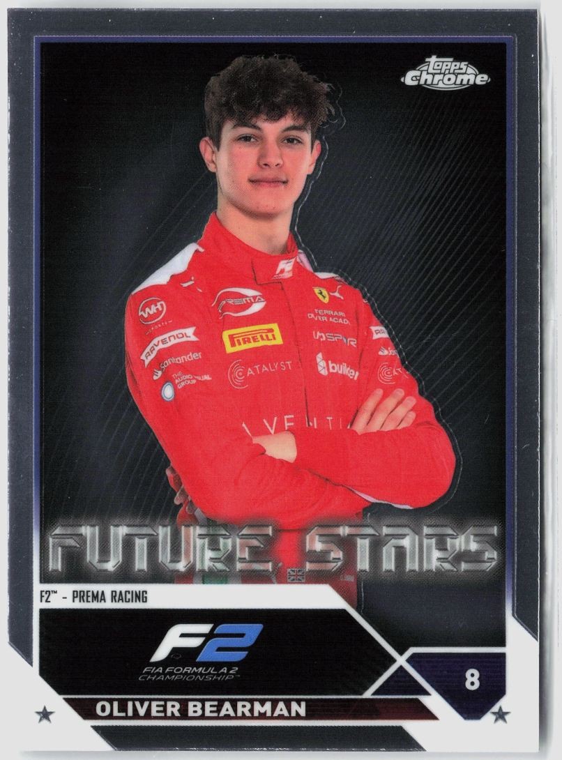 Oliver Bearman 2023 Topps Chrome Formula 1 Future Stars Prema Racing F2 #71