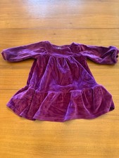 Toddler Girl's tea Purple Velour Dress Size 2 Super Soft
