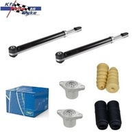 2X Gasdruck StossdÄMpfer MIT Staubschutzsatz + SKF Domlager Hinten FÜR VAG
