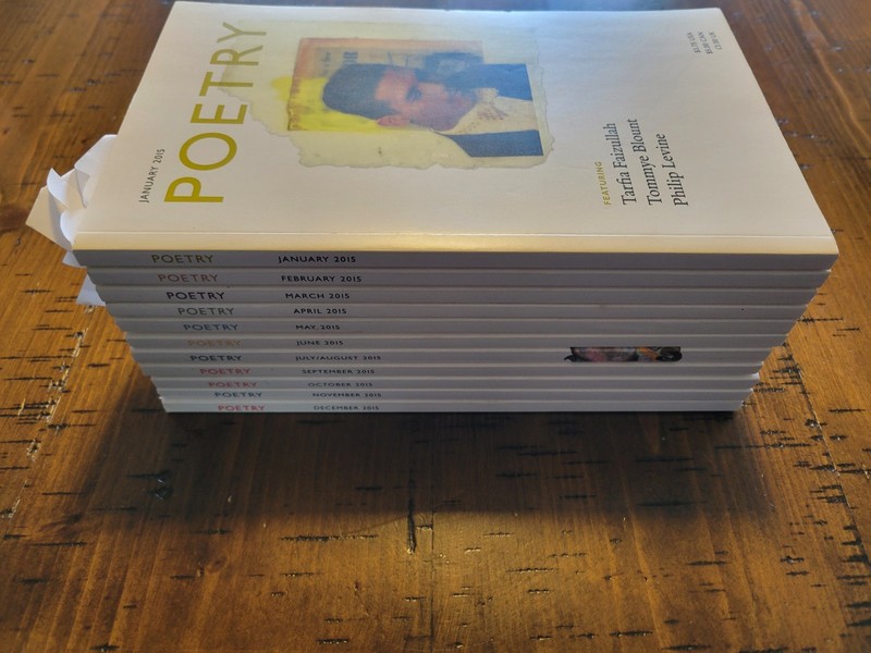 (11x) Poetry Magazine - Used Softcover Book 2015 Lot Complete Run Set Nice Media