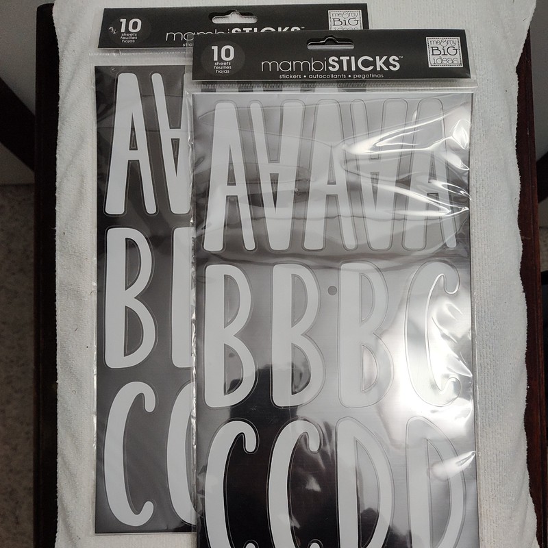 Me&MyBigIdeas scrapbook scrapbooking crafts ALPHABET & NUMBERS 2 pack- 10 sheets