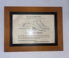Vintage Framed Advertisement Dr Sholls Foot Appliances La France Shoes