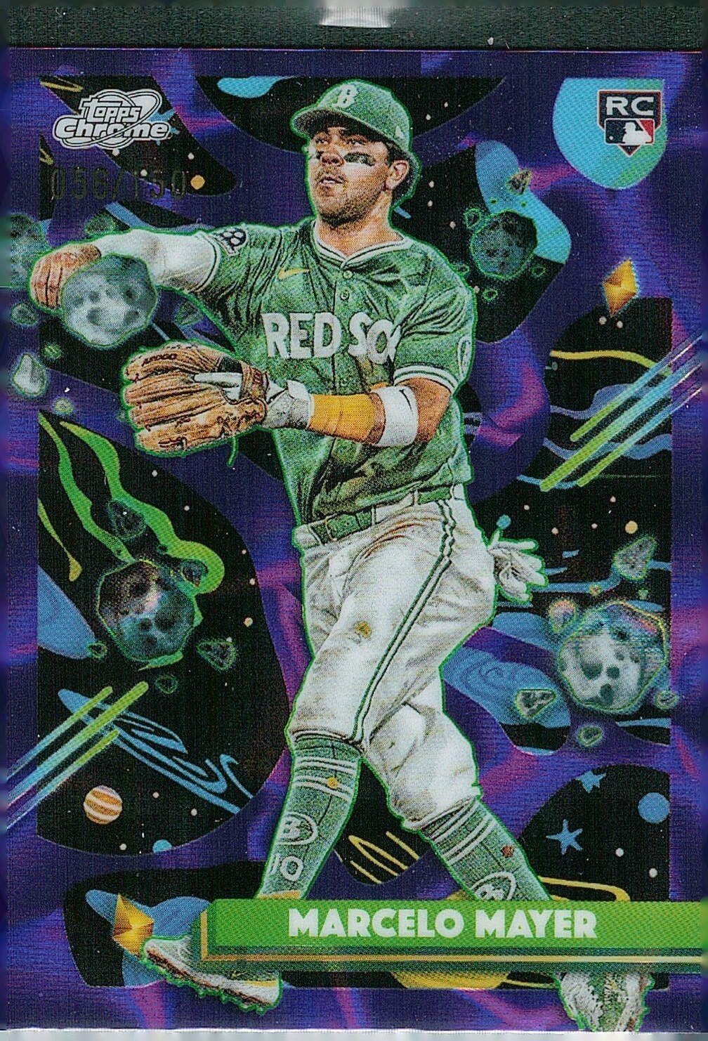 Marcelo Mayer  2025 Topps Chrome Cosmic #91 Purple Nebula /150 RC Red Sox