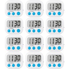 12 Pack Digital Kitchen Timers for Cooking Magnetic Timer for Cooking Loud Al...