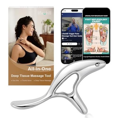 lifechill Trigger Point Massage Tool Deep Tissue Gua Sha Muscle Scraper FSA HSA