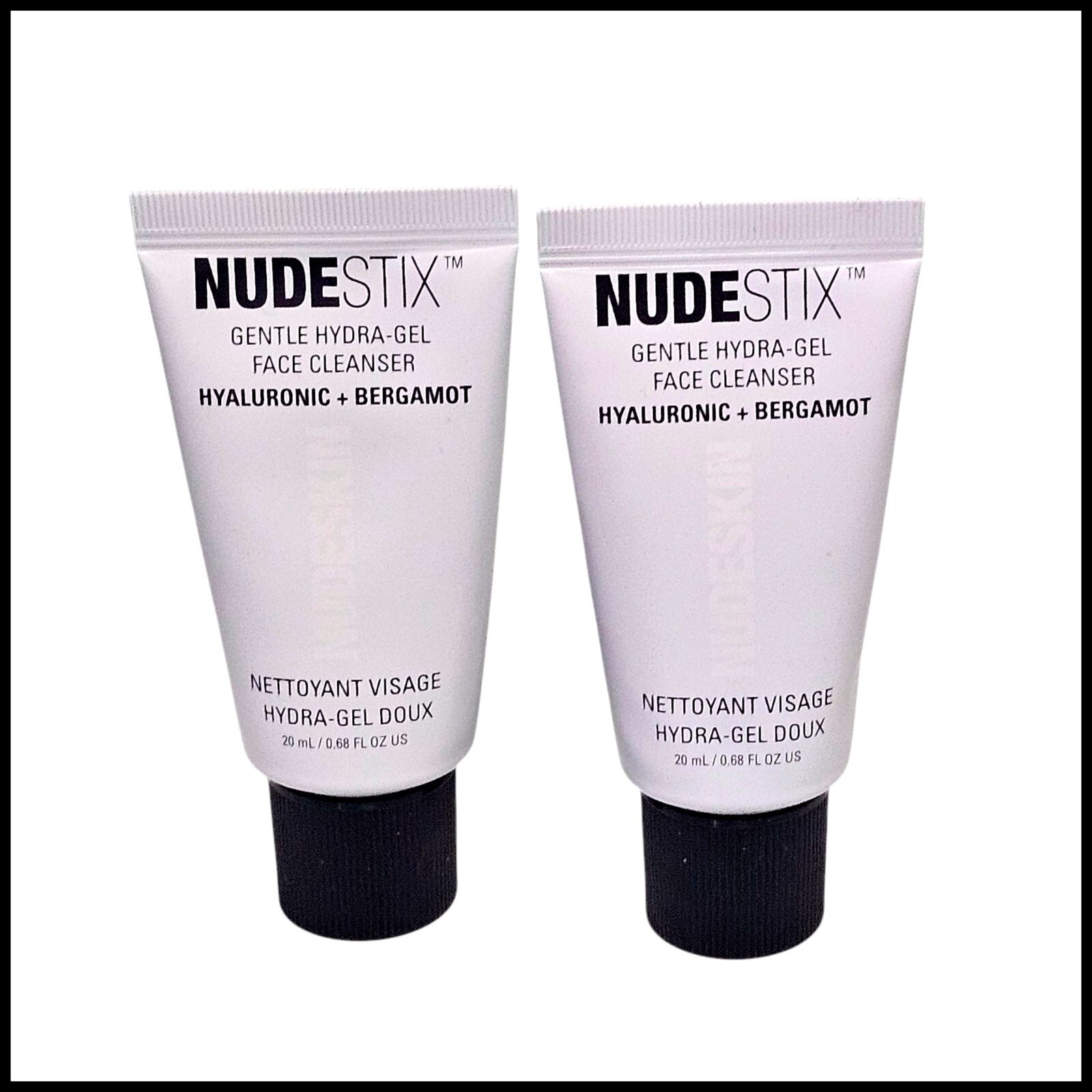 2 x Nudestix Gentle Hydra-Gel Face Cleanser Hyaluronic Bergamot Travel Size 2290₽
