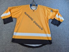 Captain Morgan Hockey Jersey S Gold Black Fan Apparel Rum Pittsburgh Penguins