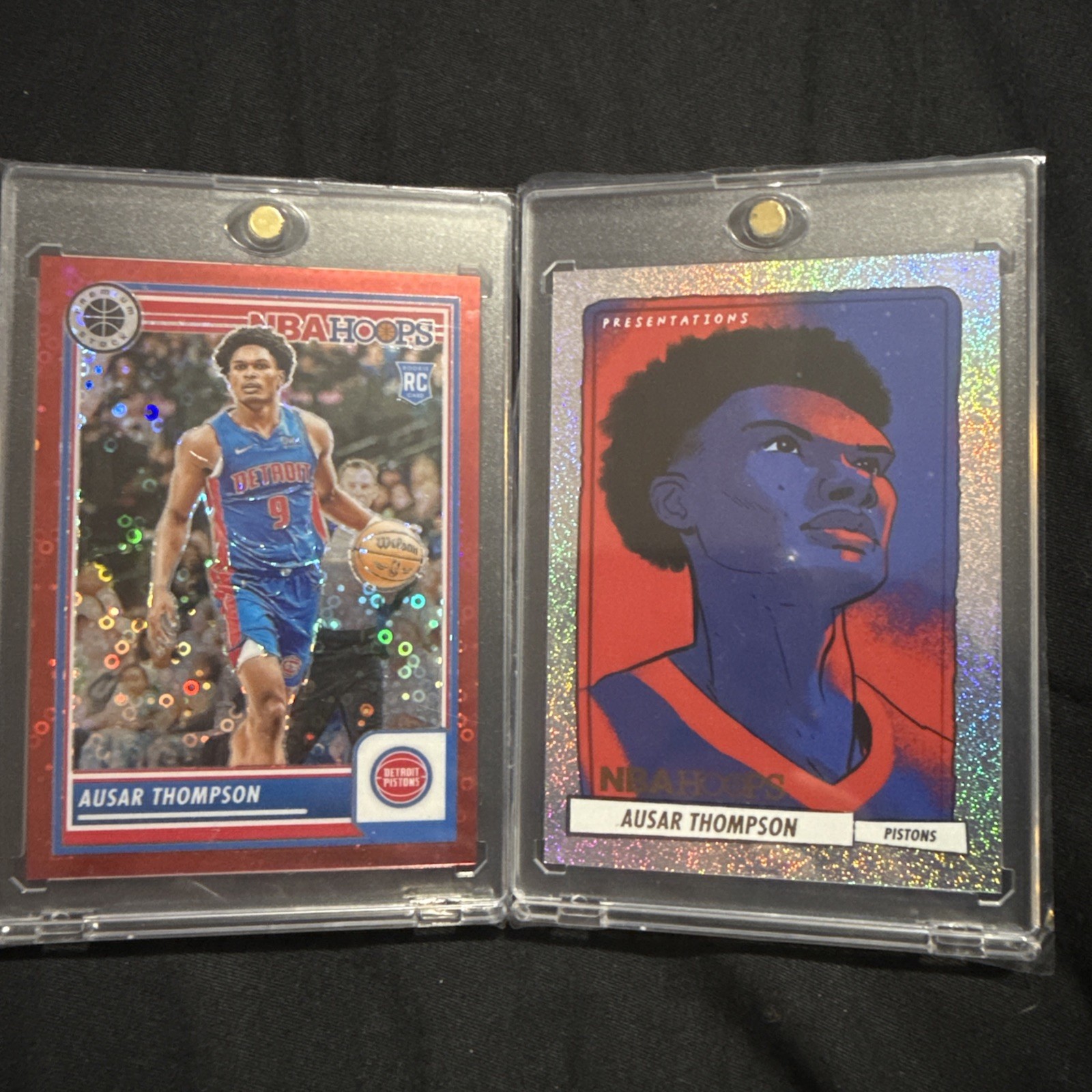 2023-24 Panini NBA Hoops Ausar Thompson #17 RC Rookie Presentations SSP