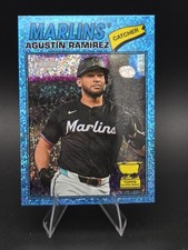 2026 Topps Heritage Agustin Ramirez #13 Chrome Light Blue Sparkle Hobby Parallel
