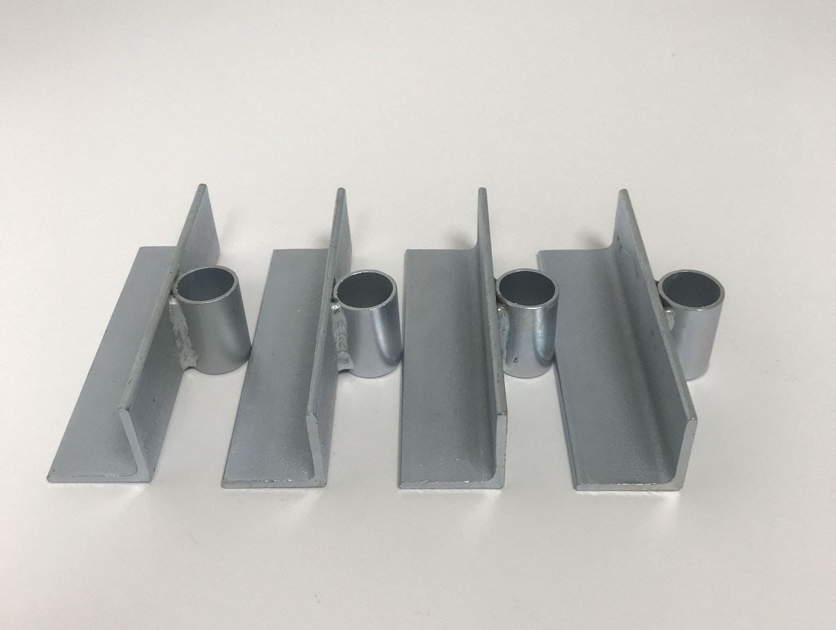 2 Kaminschirm-Halterungen Aus Metall – Verstellbare Klemmfüße Für Glasscheiben, Rostgeschützt, Einfach Montiert (für Innen)