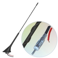 UKW Dachantenne 40cm + Verstärker Antenne Stabantenne Antennenstab 16V PKW Auto