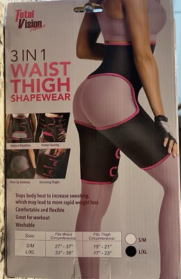 Total Vision Products 3 in 1 Waist Thigh Shapewear Brand NEW in Box