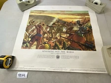 Knocking Out The Moros US Army In Action Painting Vintage Poster 94S9
