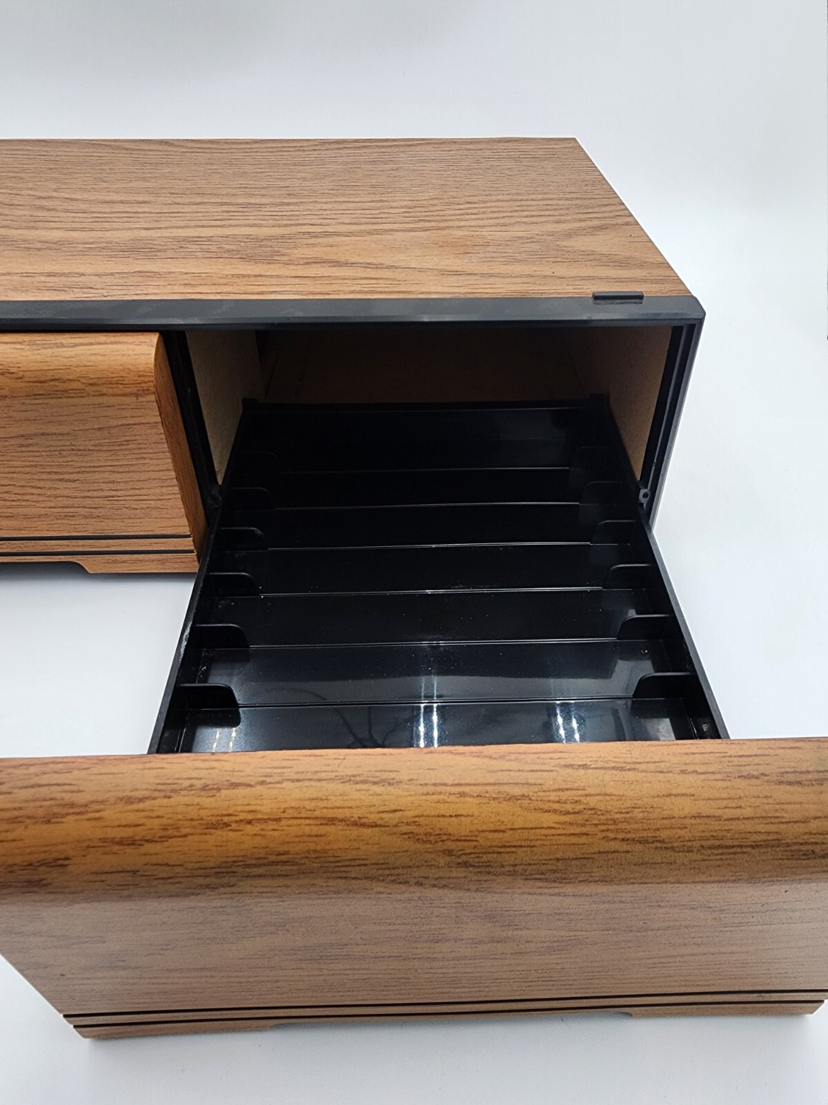 3 VHS TAPE Storage Racks WALMART (Faux Wood) Holds 18 tapes each eBay