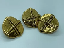 LOT of 3 Dill 23mm Full Metal Buttons w/ Shank #340372 Color #33 Washable