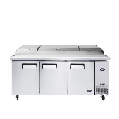 Atosa USA MPF8203GR 93''  3 Section Refrigerated Pizza Prep Table, Free LiftGate