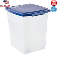 Pet Food Storage Container Locking Lid 25lb Capacity Wheeled Freshness Seal New