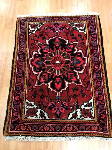 2'4" x 3'1" Azerbaijani Oriental Rug - 1950s - Hand Made - 100% Wool
