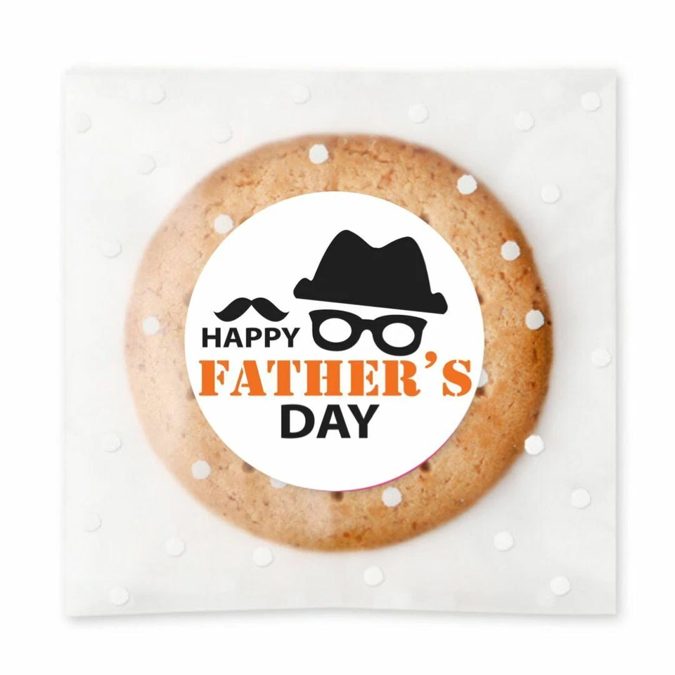 Pegatinas blancas de regalo para el día del padre panadería tienda café producto embalaje bigote etiqueta Foto 2 de 2