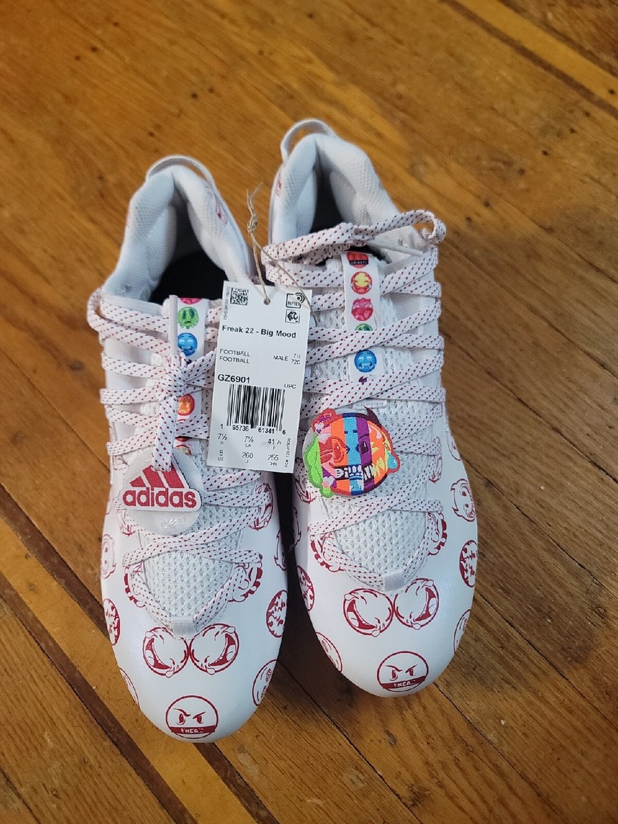 Adidas Mens Freak 22 Big Mood DSG SM Football Cleats White Red GZ6901 Size 8 New Adidas Freak 22  main image 4