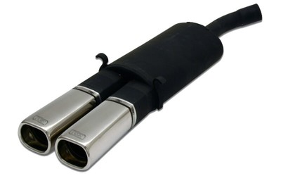 muffler for Opel Calibra Coupe 2.0i 16V 4WD 110kW 1990-1997 Double Tips 80x65mm