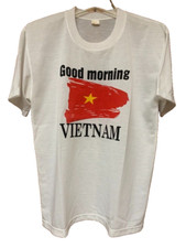 GOOD MORNING VIETNAM M UNISEX SHORT SLEEVE LIGHTWEIGHT COTTON TEE SHIRT MEDIUM