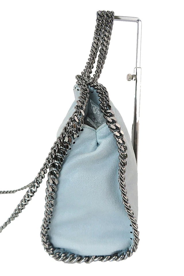 Aut STELLA McCARTNEY Falabella Blue Fabric 2-Way Hand Shoulder Bag Purse #60159 - Image 4 of 4