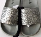 JUST  Be... Glitter Womens Slip On Sandals With Rubber Soles Women's Size 7 NWT — photo 1