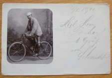 Altes Foto von 1900 / Fahrrad - Rennrad Oldtimer