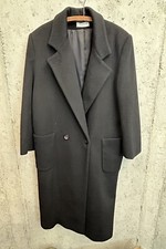 Vintage Forecaster Of Boston Women  s Black Wool Overcoat Made In USA