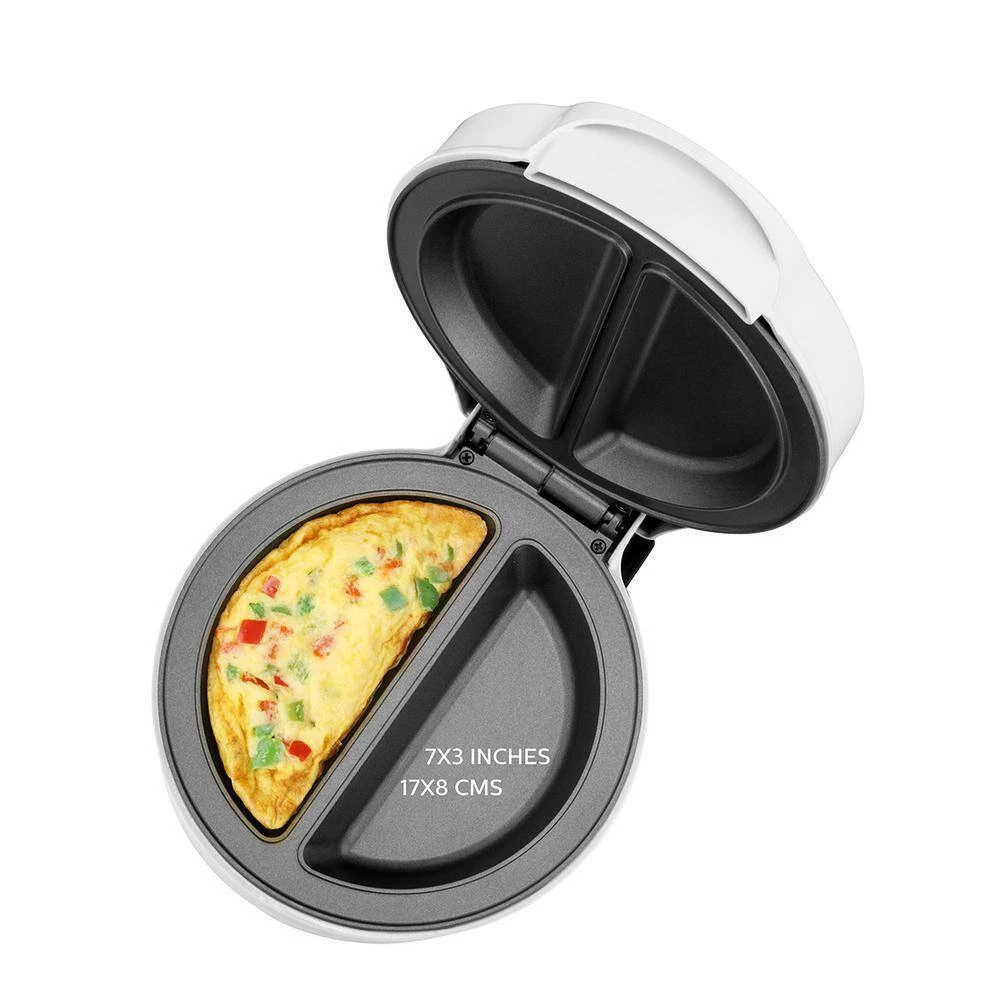 HOLSTEIN HOUSEWARES Egg Cooker Omelet Maker Stainless Steel Non-Stick 4-Eggs