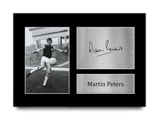 for England Football Fans Martin Peters Signed Printed Autograph A4 Photo Pic