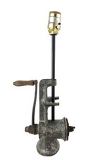 Repurposed Boyerton 20 Meat Grinder Table Lamp Cast Iron Industrial Base