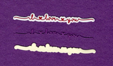 I LOVE YOU  4 with background die cuts scrapbook cards