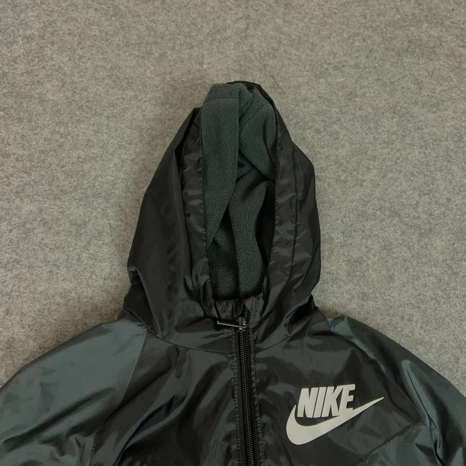 Nike Kids Jacket 6 Medium Black White Softshell Outdoors Sports Fleece Lined - Image 4 of 4
