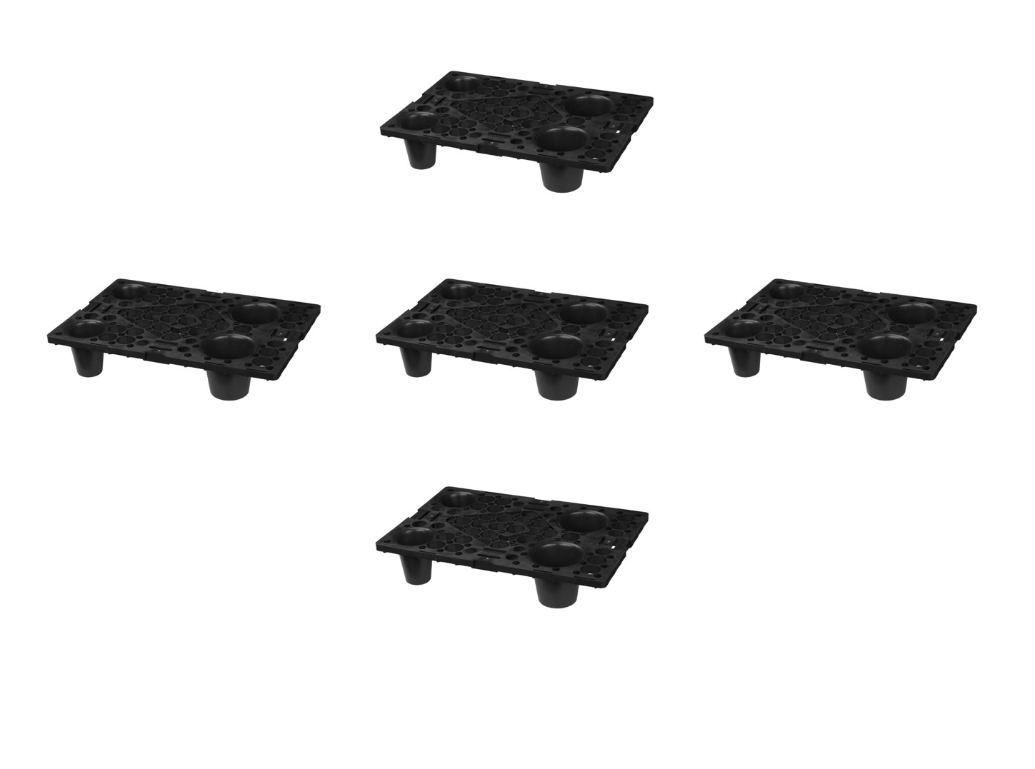 5 Stück Kunststoffpalette 60 x 40 cm 1/4 Europalettenmaß Displaypalette